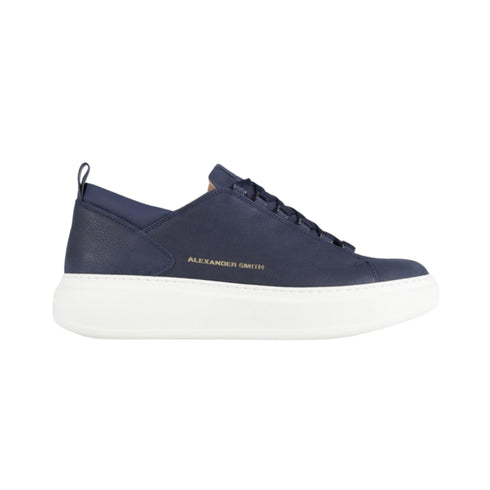 Sneakers Uomo Wembley, con tomaia in pelle e suola in gomma a contrasto